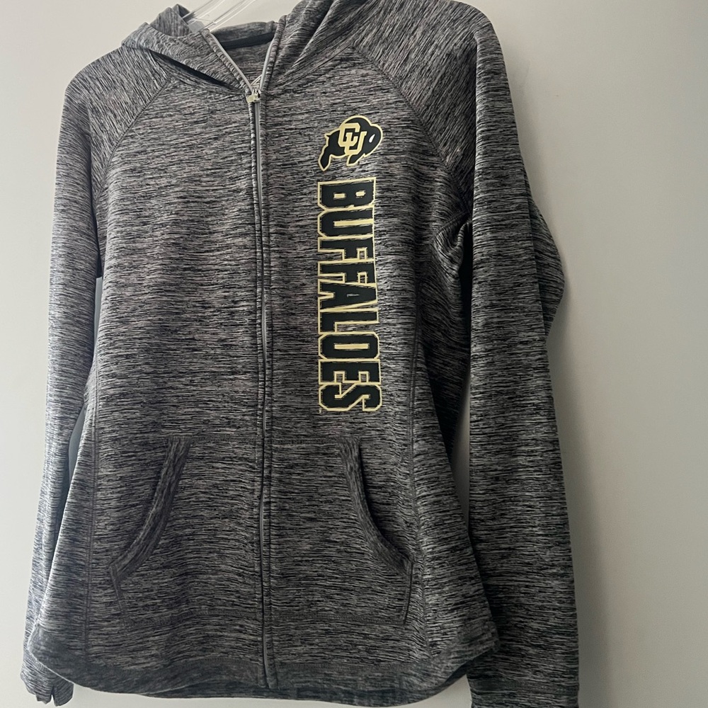 CU Buffs Gray Zip-Up Hoodie